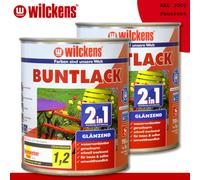 Wilckens 2 x 750 ML Vernice Variopinta 2in1 Brillante Ral 3000 Fuoco Interno E