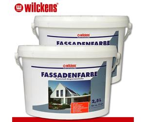 Wilckens 2x 2,5 L Vernice Esterna Bianco Außenfarbe Vernice di Emulsione