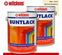 Wilckens 2X 2,5L Vernice Lucida RAL 1018 Beige Chiaro Interno & Esterno