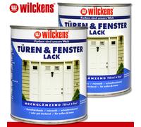 Wilckens 2x 750 ml Vernice Per Porte Bianco Per Interni E Esterni