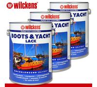 Wilckens 3 x 2,5 L Barca & Vernice Yacht Incolore Vernice per Barca Schiffslack