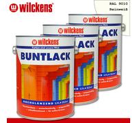 Wilckens 3 X 2,5 L Vernice Lucida RAL 9010 Bianco Puro Interno E Esterno