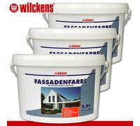 Wilckens 3x 2,5 L Vernice Esterna Bianco Außenfarbe Vernice di Emulsione