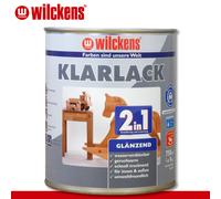 Wilckens 2 x 750 ML Vernice Chiara 2in1 Brillante Ecologico Legno Interno &
