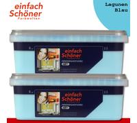 Wilckens einfach Schöner Farbwelten 2 x 1 L Innenwandfarbe Opaco Lagunen Blu