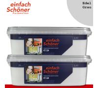 Wilckens Facile Bella Farbwelten 2 x 2,5 L Innenwandfarbe Opaco Nobile Grigio