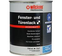 Wilckens Vernice professionale per finestre e porte, bianco satinato, 750 ml