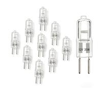 wilcractk 10 lampadine alogene G4 a capsula 12 V 35 W alogeno vetro chiaro luce calda 2800 K non led non collegate per cappa aspirante cucina soggiorno illuminazione interna