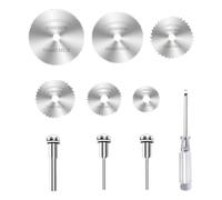 wilcractk Set di 10 mini dischi da taglio con 6 misure, compatibile con utensili rotanti Dremel, per legno, metallo, plastica, modellismo e fai da te
