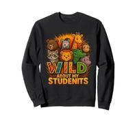 Wild About My Students Animals Teacher Classroom Jungle Felpa