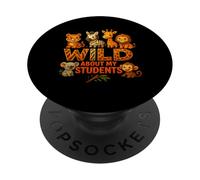 Wild About My Students Animals Teacher Classroom Jungle PopSockets PopGrip Adesivo