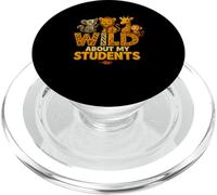 Wild About My Students Animals Teacher Classroom Jungle PopSockets PopGrip per MagSafe