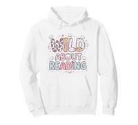 Wild About Reading Animal Bookworm Library Book Lover Reader Felpa con Cappuccio