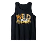 Wild About Reading Books Zoo Animals Giornata Mondiale del Libro Canotta