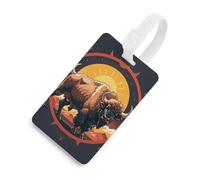 Wild American Bison Mountains, etichette per bagagli per valigie, con scudo per la privacy, borsa da viaggio, targhetta identificativa, per uomini e donne, zaino, stile bianco