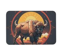 Wild American Bison Mountains, tappetino da bagno Diatome, assorbe umidità e sporco, con retro in gomma antiscivolo, adatto sotto la porta, per pavimento del bagno, vasca, doccia, lavandino