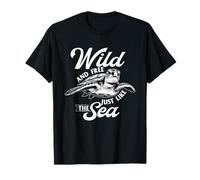 Wild And Free Just Like The Sea - Animale dell'Oceano Carino Tartaruga Maglietta