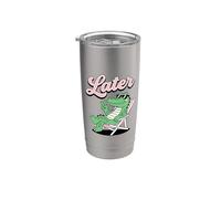 Wild animal Crocodile Funny Alligator Later Gator Bicchiere termico in acciaio inox doppia parete