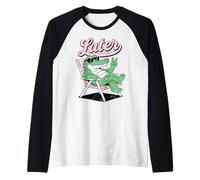 Wild Animal Crocodile Funny Alligator Later Gator Maglia con Maniche Raglan