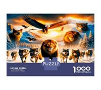 Wild Animal Parade 1000 Pezzi Set Puzzle Nature Majesty Puzzle Cartone Extra Spesso - Anti-stress E Viaggio, Regalo Di Natale 12+, Allenamento Mentale Per Adulti E Bambini 70x50cm/1000pcs