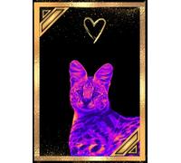 Wild Animals Collection - Cats: Neon Edition - cover 18: A4 notebook 64 pages squared