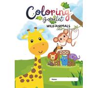 Wild Animals Coloring Book and Trace