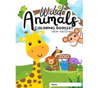 Wild Animals Coloring Booklet in Black Outline Style