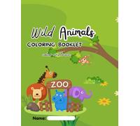 Wild Animals: Coloring Booklet in Black Outline Style