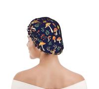 Wild Animals Deer Rabbit Magic Mushrooms Cuffia Da Bagno Per Donna Antiscivolo Cuffia Doccia Per Capelli Elastico Shower Caps Per Hotel Spa Casa