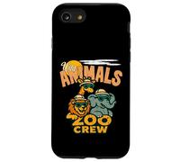 WILD ANIMALS ZOO CREW divertente felice ragazzi avendo una grande giornata Custodia per iPhone SE (2020) / 7/8