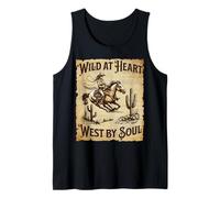Wild at Heart West di Soul Cowgirl Western Funny Graphic Canotta