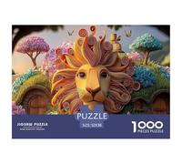 Wild Beasts With_a Mane 1000 Pezzi Carta Premium Puzzle Festive Lion Dance Meditativo Jigsaw Regalo Per Bambini 52x38cm/1000pcs