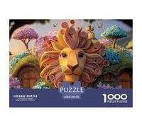 Wild Beasts With_a Mane 1000 Piece Taglio Preciso Puzzle Festive Lion Dance Vivace Jigsaw Regalo Arredo Per Bambini 70x50cm/1000pcs