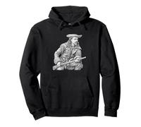 Wild Bill Hickok Illustration Felpa con Cappuccio