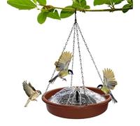 Wild Bird Feeder For Outdoor Garden - Birds Baths For Outdoors | Heavy Duty Solar Round Tray | Feeder Stand | Fors Feeding Aviary Finch Monk Parrots Home Garden Backyard Courtyard Landscaping
