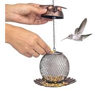 Wild Bird Feeders - Large Capacity Gufo a forma di feeder | Metal Vintage Squirrel Proof Design, Decorative Window Bird Feeder for Finch Bluebird, Sparrow Birding and Yard Porch