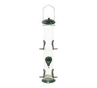 Wild Bird Feeders - Squirrel Proof Bird Feeder, Small Clear Weatherproof Birding Supplies | Tube For Patio Garden Outdoor Inside Home Viewing Feeding Food Water Pet Aviary Finch Parrot Watching