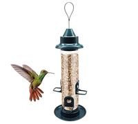 Wild Bird Food Dispenser, Outdoor Tree Mount Bird Foods Dispenser, ABS Backyard Station Decoration for Animal Lovers, Swallows and Sparrows, 5.12x12.99 Inches
