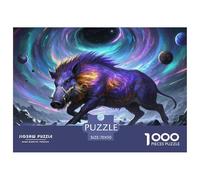 Wild Boar 1000 Pieces Jigsaw Puzzles For Adults Challenging Game Stress Relieving Entertainment Cultivate The Spirit of Teamwork for Adults And Kids, Age 12 Years Up 70x50cm/1000pcs