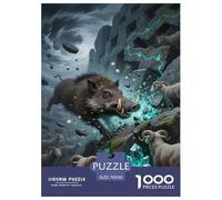 Wild Boar Jigsaw Puzzle 1000 Pezzi Per Adulti,Sheep Gioco Diabilità Impossibile Giochi Rilassamento E Intelligenza Regali Di Festa 70x50cm/1000pcs