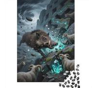 Wild Boar Jigsaw Puzzle 1000 Pezzi, Puzzle Sheep Adulti, Gioco Diabilità Impossibile Puzzle in Legno Gioco Intellettivo Familiare Arredamento Domestico 1000pcs (75x50cm)