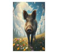 Wild Boar Puzzle 1000 Pezzi Per Ragazzi Paisaje Edificio Gioco Educativo Creativo Intelligenza E Manualità Idea Regalo Per Figlio A Compleanno 1000 PCS