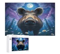 Wild Boar Puzzle 1000 Pezzi Rompicapo Per Ragazzi Adolescenti Paisaje Edificio Gioco Educativo Sfida Intelligenza Creativa Idea Regalo Per Figlio A Natale 1000 PCS