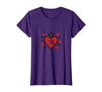 Wild Card Regina di Cuori Poker Casino Gambler Royal Maglietta, Donna, Viola, 3XL