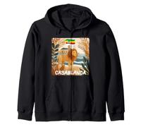 Wild Casablanca Graphic con Natura e Costume da Leone Felpa con Cappuccio