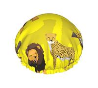 Wild Cat Africa Riutilizzabile Impermeabile Lavabile Regolabile Adatto a donne Tutte le lunghezze Cuffia da a