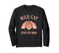 Wild Cat State of Mind (Power Statement Boho Tiger Graphic) Maglia a Manica