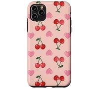 Wild Cherries Hearts Pattern Cherry Red Custodia per iPhone 11 Pro Max