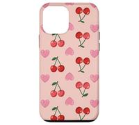 Wild Cherries Hearts Pattern Cherry Red Custodia per iPhone 12 mini