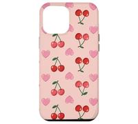 Wild Cherries Hearts Pattern Cherry Red Custodia per iPhone 12 Pro Max